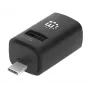 Manhattan USB-C 3-pordiline jaotur, ÜLIKOMPAKTNE, 3x USB-A porti (1x 5 Gbps USB 3.2 Gen1 ehk USB 3.0, 3 x 480 Mbps USB 2.0), USB-toitega (välist toiteallikat pole vaja)