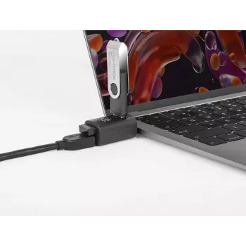 Manhattan USB-C 3-pordiline jaotur, ÜLIKOMPAKTNE, 3x USB-A porti (1x 5 Gbps USB 3.2 Gen1 ehk USB 3.0, 3 x 480 Mbps USB 2.0), USB-toitega (välist toiteallikat pole vaja)
