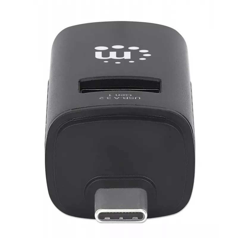 Manhattan USB-C 3-pordiline jaotur, ÜLIKOMPAKTNE, 3x USB-A porti (1x 5 Gbps USB 3.2 Gen1 ehk USB 3.0, 3 x 480 Mbps USB 2.0), USB-toitega (välist toiteallikat pole vaja)
