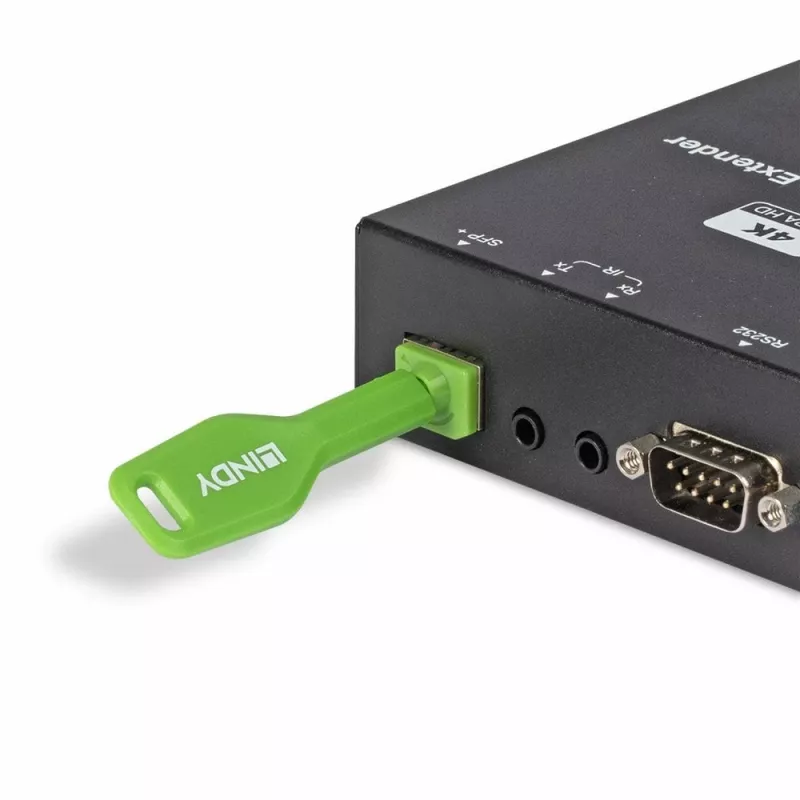Lindy SFP-pordi blokeerimisvõti, roheline, pordi blokeerimisvõti, SFP, roheline, akrüülnitriilbutadieenstüreen (ABS), 1 tk, polükott