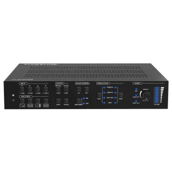 Vivolink video skaleerija VLSC242M, metallkorpus, HDCP 1.4/2.2, AC 110–230V, 250×200×44 mm