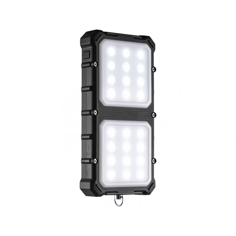 Sandberg Solar Powerbank CampLED 10000, 10000 mAh, Programmeeritav toiteallikas (PPS), 3,7 V, 15 W, Must
