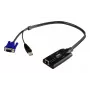 ATEN USB - VGA to Cat5e/6 KVM adapterkaabel (CPU Module), USB, USB, VGA, Must, Blue, Metallic, RJ-45, 1 x RJ-45