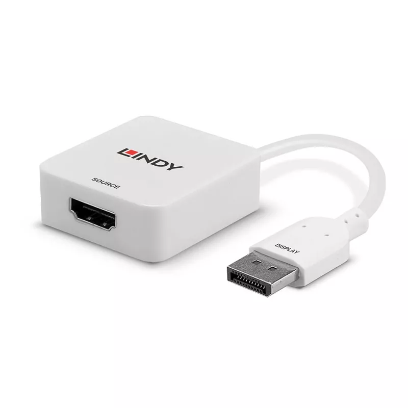 Lindy HDMI 18G to DisplayPort 1.2 Converter, 0.095 m, HDMI Type A (Standard), DisplayPort, Female, Male, sirge