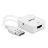 Lindy HDMI 18G to DisplayPort 1.2 Converter, 0.095 m, HDMI Type A (Standard), DisplayPort, Female, Male, sirge