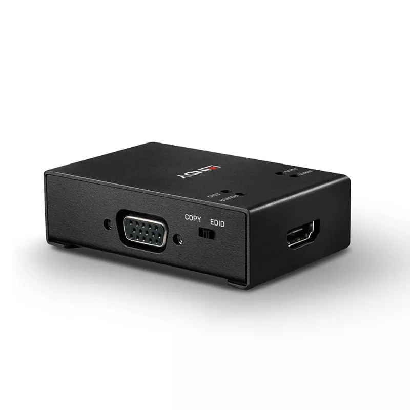 Lindy HDMI / VGA / DVI EDID salvesti, 3840 x 2160 pikslit, 1920 x 1080,2560 x 1600,3840 x 2160, 18 Gbit/s, must, metall, HDMI