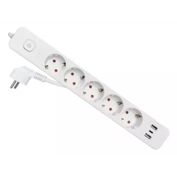 Equip 245555 pikendusjuhe 2,5 m 5 vahelduvvoolu pistikupesa Siseruumidesse Valge