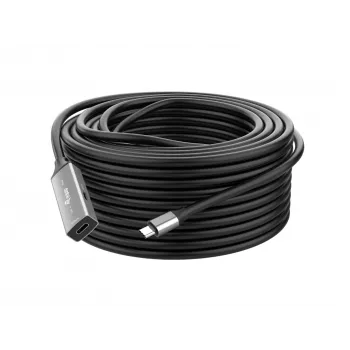 USB-C kuni USB-C aktiivne pikenduskaabel EQUIP 5 m, USB 3.2 Gen 1 (5 Gbps), nikkeldatud kontaktid, must