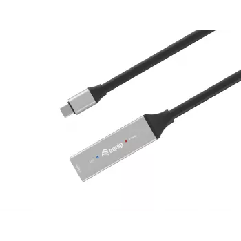 USB-C kuni USB-C aktiivne pikenduskaabel EQUIP 5 m, USB 3.2 Gen 1 (5 Gbps), nikkeldatud kontaktid, must