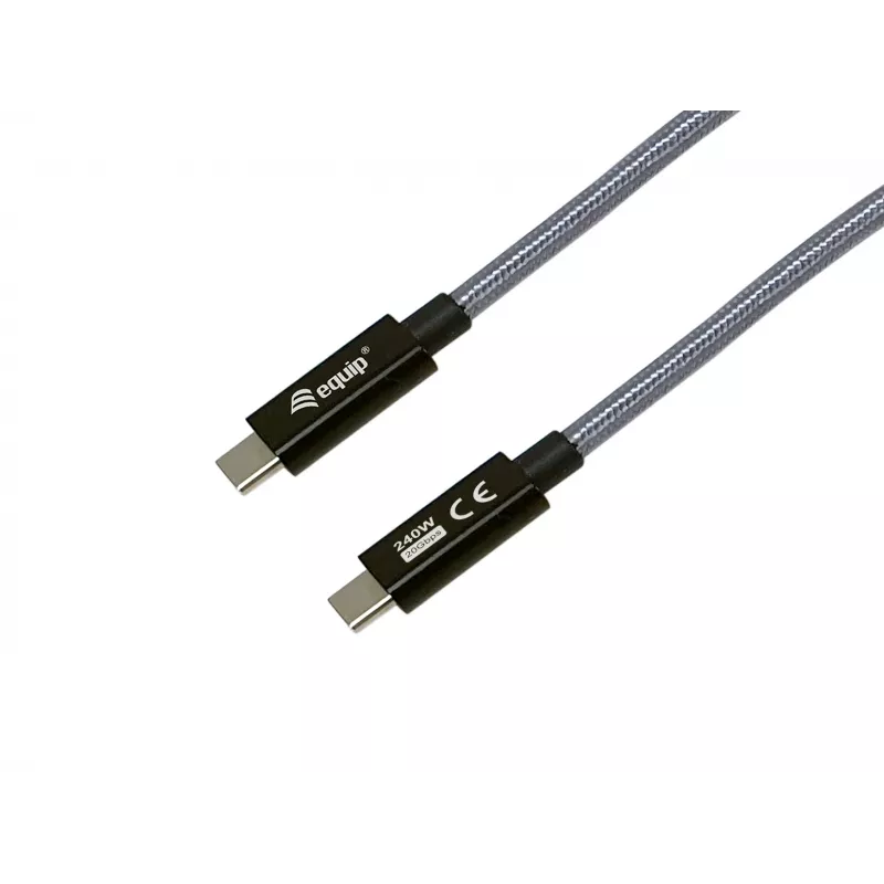 USB-C–USB-C kaabel EQUIP 2.0 m — USB 3.2 Gen 2x2, 20 Gbps, PD 240W, 4K/60Hz, must