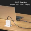 USB-C–USB-C kaabel EQUIP 2.0 m — USB 3.2 Gen 2x2, 20 Gbps, PD 240W, 4K/60Hz, must