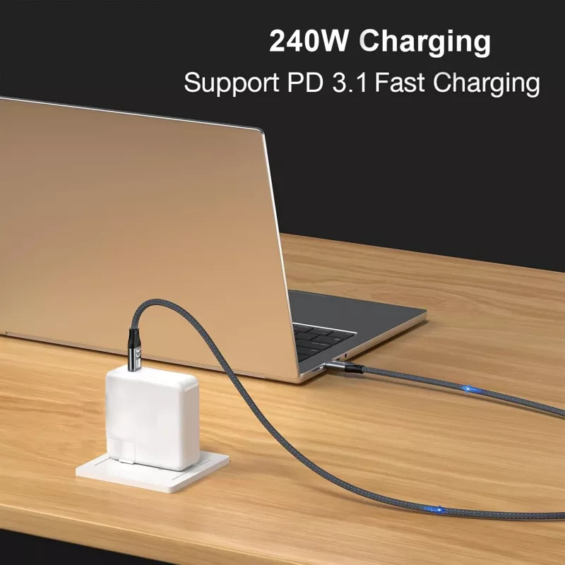 USB-C–USB-C kaabel EQUIP 2.0 m — USB 3.2 Gen 2x2, 20 Gbps, PD 240W, 4K/60Hz, must
