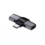 Adapter USB-C OTG 2-in-1 EQUIP 133479 — 100W PD, 10Gbps, 1x USB-C kuni 2x USB-C, hall