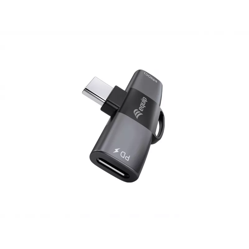 Adapter USB-C OTG 2-in-1 EQUIP 133479 — 100W PD, 10Gbps, 1x USB-C kuni 2x USB-C, hall