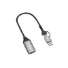 USB-HDMI-adapter EQUIP 133498 (USB-C ja USB-A isane HDMI-le, 1080p, alumiiniumkorpus, hall)