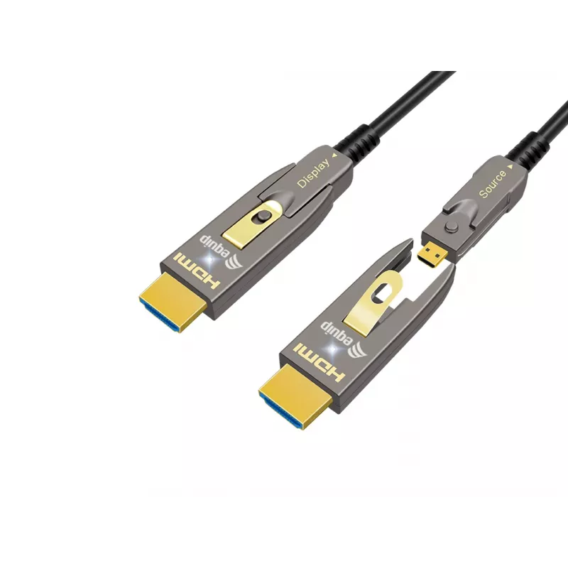 EQUIP HDMI 2.1 Active Optical kaabel Detachable Type D + A, 20 m, 48 Gbit/s, 8K/60Hz