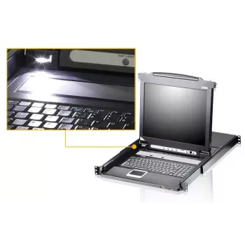 ATEN CL5708N rack-konsool 48,3 cm (19 tolli) Must 1U