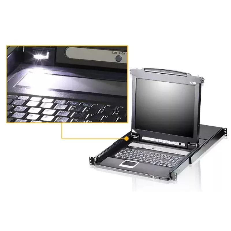ATEN CL5708N rack-konsool 48,3 cm (19 tolli) Must 1U