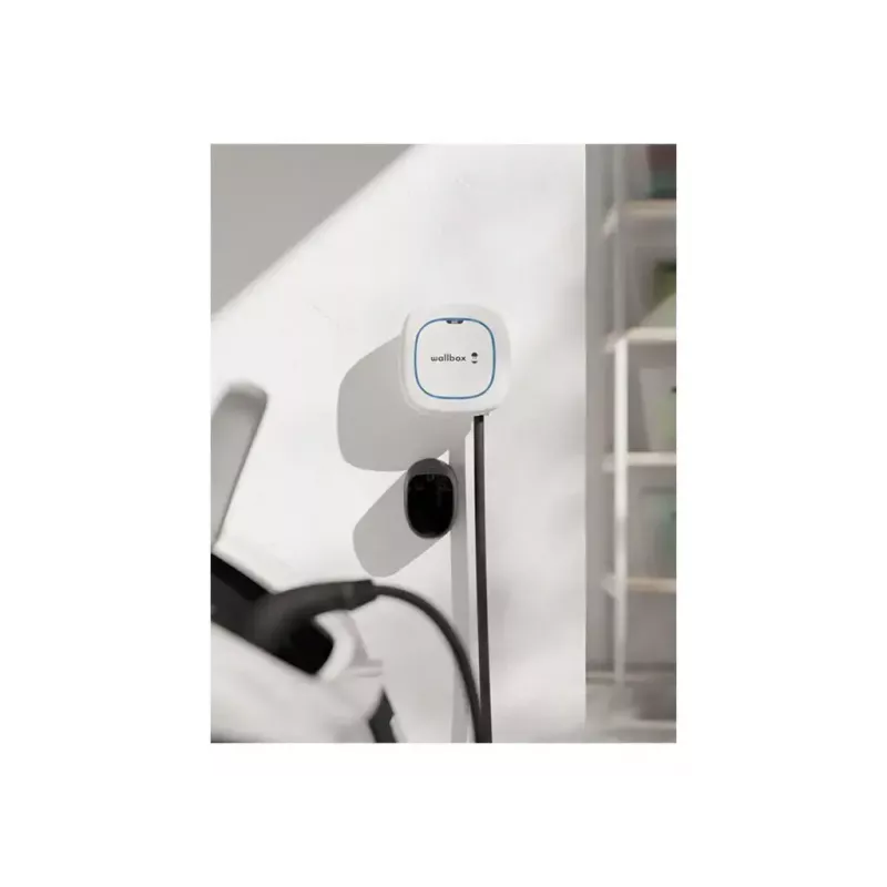 Wallbox Pulsar Max seinakinnitusega laadija 22 kW, Wi‑Fi ja Bluetooth, 5 m kaabel, IP54, IK10, valge