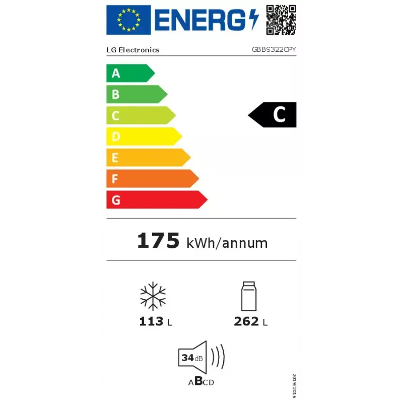 Eraldiseisev külmik LG GBBS322CPY 375 L, hõbedane, külmik 262 L / sügavkülm 113 L, No Frost, LED-ekraan