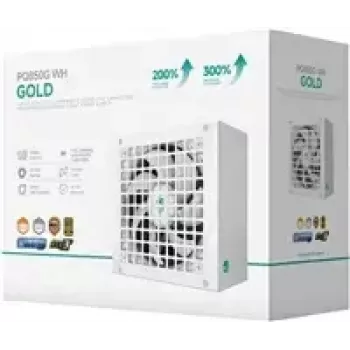 Toiteplokk DeepCool GAMERSTORM PQ850G WH 850W, 120mm ventilaator, täismodulaarne, 80+ Gold, ATX 3.1, valge