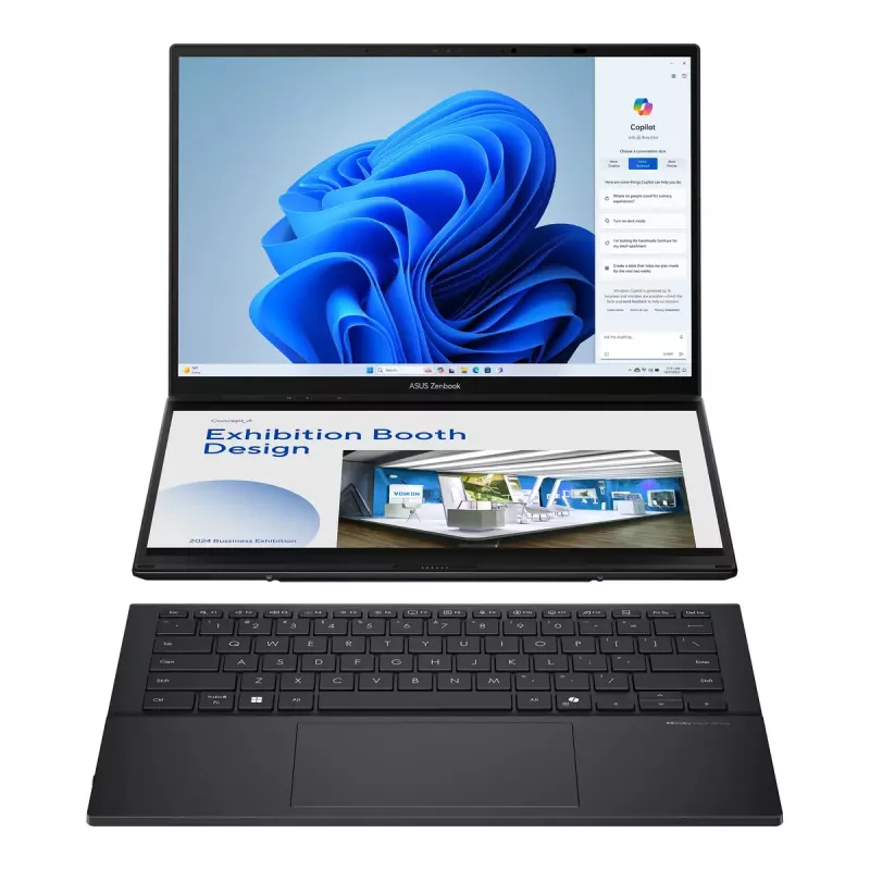 Sülearvuti ASUS Zenbook Duo UX8406CA-QL287W 14-tolline OLED Touch FHD 1920x1200 Intel Core Ultra 7 255H 16GB LPDDR5X 1TB SSD Intel Arc Windows 11 Home