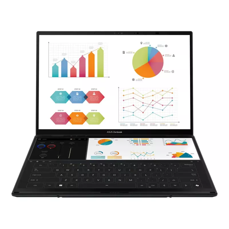 Sülearvuti ASUS Zenbook Duo UX8406CA-QL287W 14-tolline OLED Touch FHD 1920x1200 Intel Core Ultra 7 255H 16GB LPDDR5X 1TB SSD Intel Arc Windows 11 Home