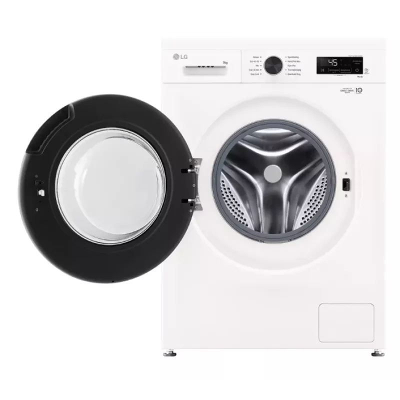 Eestlaetav pesumasin LG F4X1009NWB — 9 kg, 1310 p/min, A-klass, valge