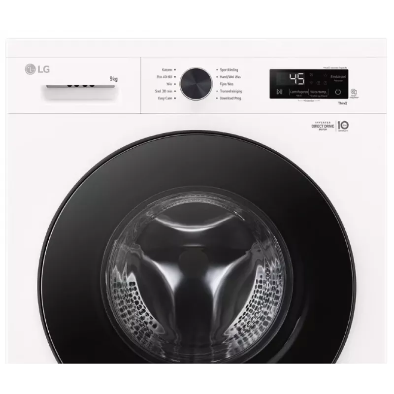 Eestlaetav pesumasin LG F4X1009NWB — 9 kg, 1310 p/min, A-klass, valge