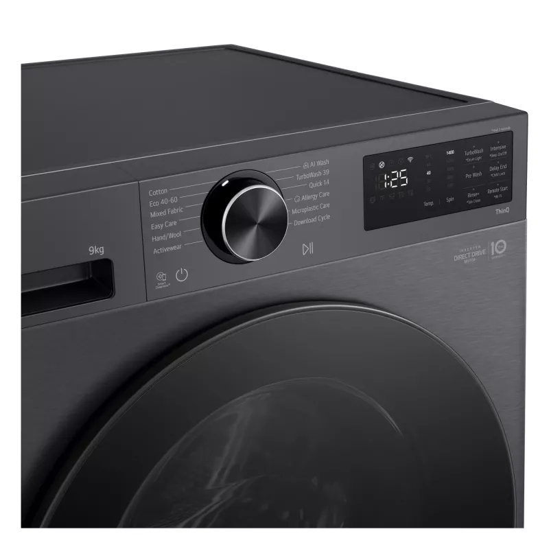 LG F2X50S9TBB pesumasin eestlaetav 9 kg 1170 p/min Must