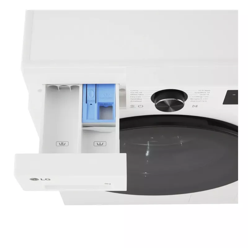 Pesumasin LG F2X50S9TWB, eestlaetav, 9 kg, 1170 p/min, A-energia, 600×535×850 mm, valge