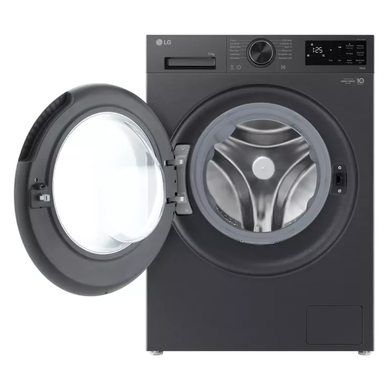 LG F4X5011TBB, A, eestlaetav, pesuvõimsus 11 kg, sügavus 56,5 cm, 1400 p/min, must pesumasin eestlaetav 1351 p/min