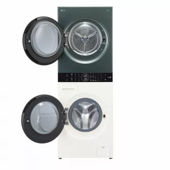 Pesumasin-kuivati LG WT1210EGF eraldiseisev eestlaetav, 22 kg, 1400 p/min, roheline/valge