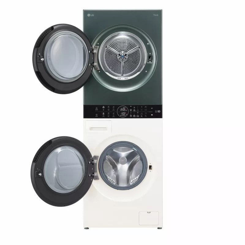 Pesumasin-kuivati LG WT1210EGF eraldiseisev eestlaetav, 22 kg, 1400 p/min, roheline/valge