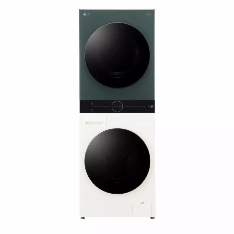 Pesumasin-kuivati LG WT1210EGF eraldiseisev eestlaetav, 22 kg, 1400 p/min, roheline/valge