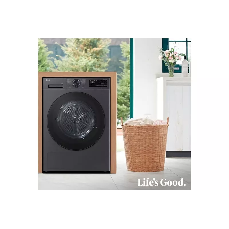 LG RHX5009TBB trummelkuivati Vabaltseisev Eestlaetav 9 kg Grafiit