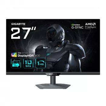 GIGABYTE G27U 27” 4K UHD mängurimonitor – topeltrežiim (4K 160 Hz või FHD 320 Hz), 3840 x 2160, 1 ms, 350 cd/m², FreeSync Premium, DisplayHDR400, HDMI 2.1, Displayport 1.4