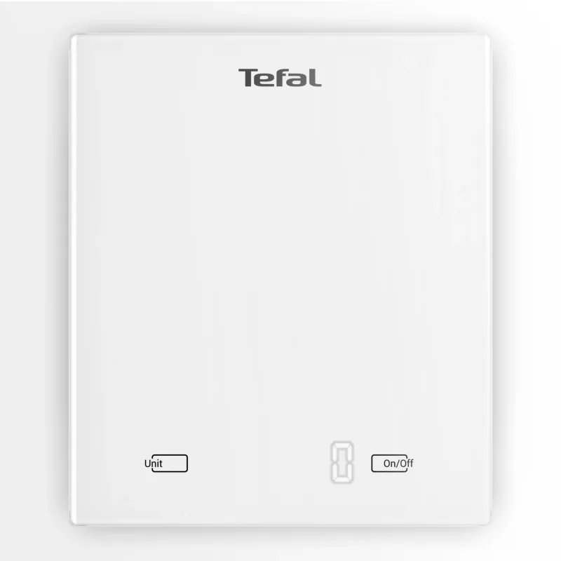 Elektrooniline köögikaal Tefal Essential BC5504V0 — 5 kg kandevõime, 1 g täpsus, LCD-ekraan, valge
