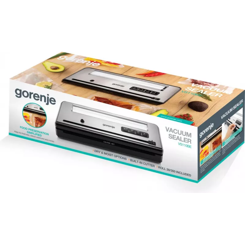 Gorenje VS110BE vaakumpakendaja 750 mbar Roostevaba teras