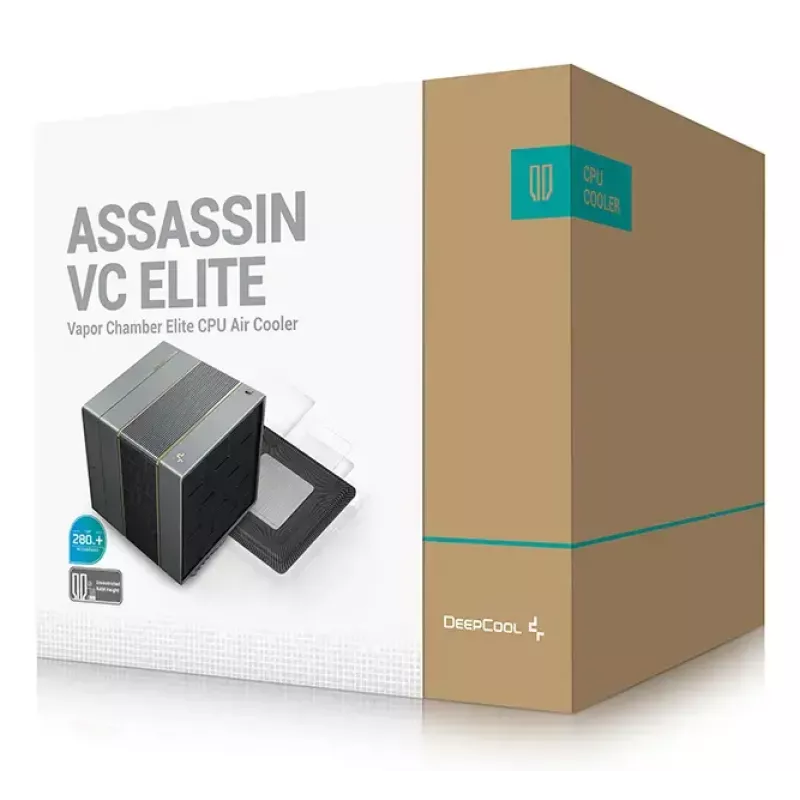 CPU õhkjahuti DeepCool ASSASSIN VC ELITE, 120/140 mm ventilaatorid, FDB, 147×144×164 mm, Must