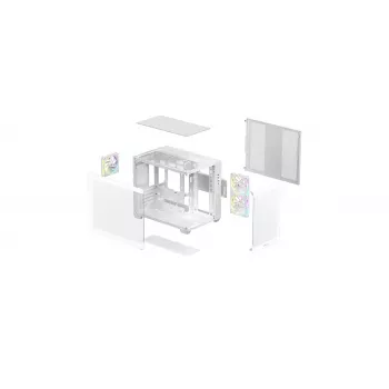 PC korpus DeepCool CG330 3F Valge — Mid-tower ATX korpus, valge