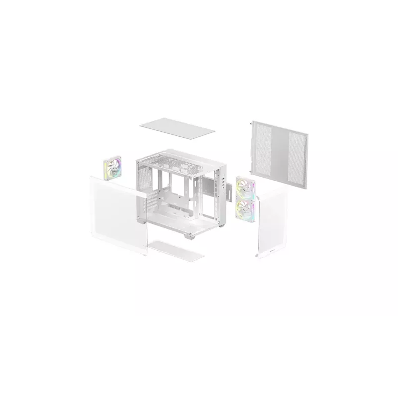 PC korpus DeepCool CG330 3F Valge — Mid-tower ATX korpus, valge