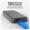 SSD-korpus Hyper HD2500GL M.2 PCIe SSD-le (USB4 Gen4, USB-C) Must