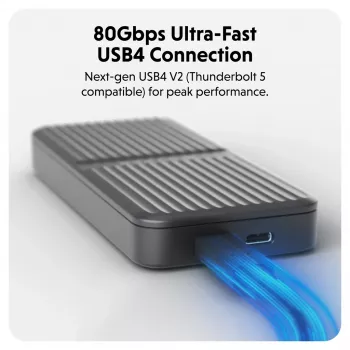 SSD-korpus Hyper HD2500GL M.2 PCIe SSD-le (USB4 Gen4, USB-C) Must