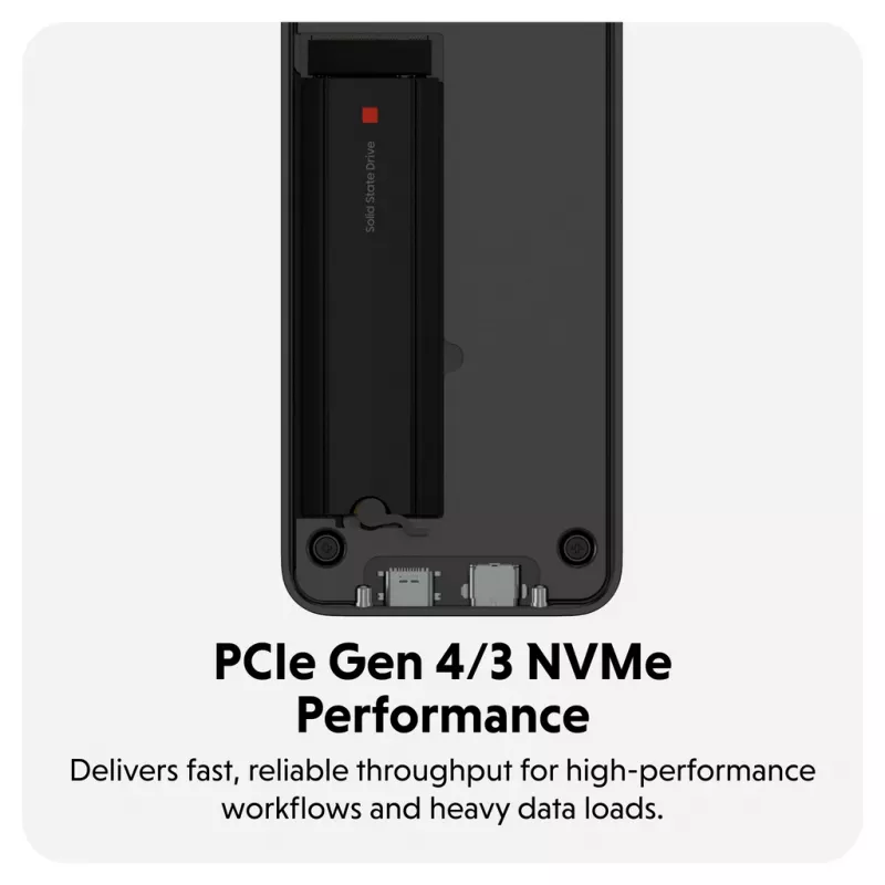 SSD-korpus Hyper HD2500GL M.2 PCIe SSD-le (USB4 Gen4, USB-C) Must