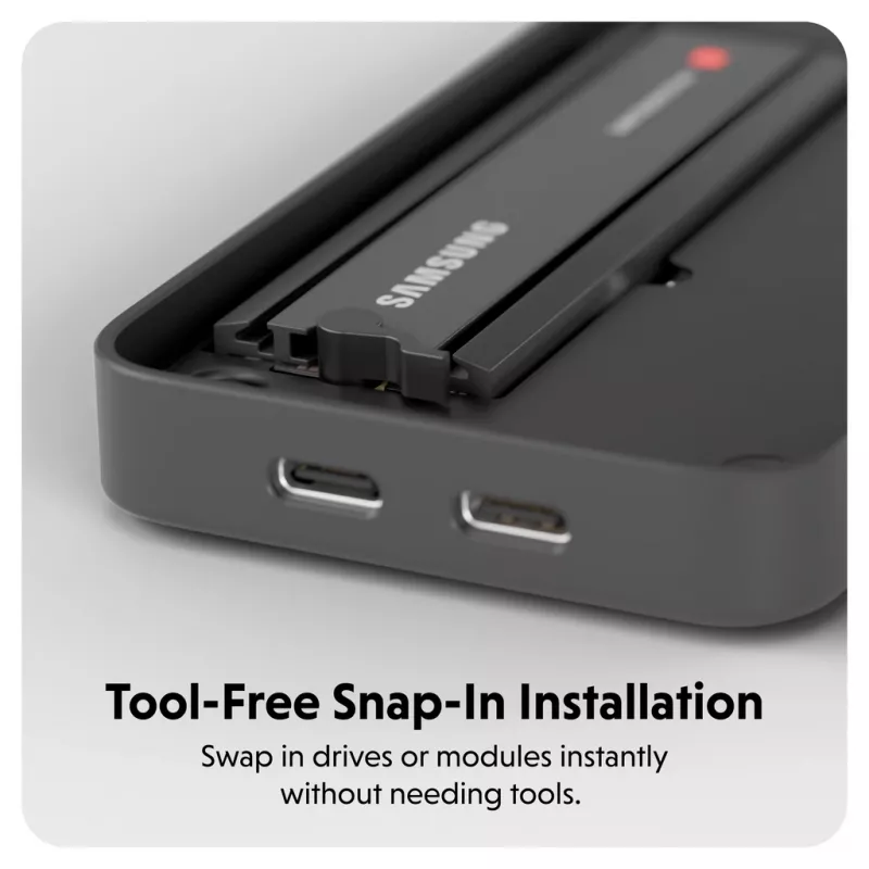 SSD-korpus Hyper HD2500GL M.2 PCIe SSD-le (USB4 Gen4, USB-C) Must