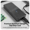 SSD-korpus Hyper HD2500GL M.2 PCIe SSD-le (USB4 Gen4, USB-C) Must