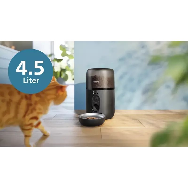 Automaatne lemmikloomasöötur Philips 5000 seeria PAW5320/02 kaameraga, 4,5 L toidu- ja veemahutavus, plastkorpus, siseruumides kasutamiseks