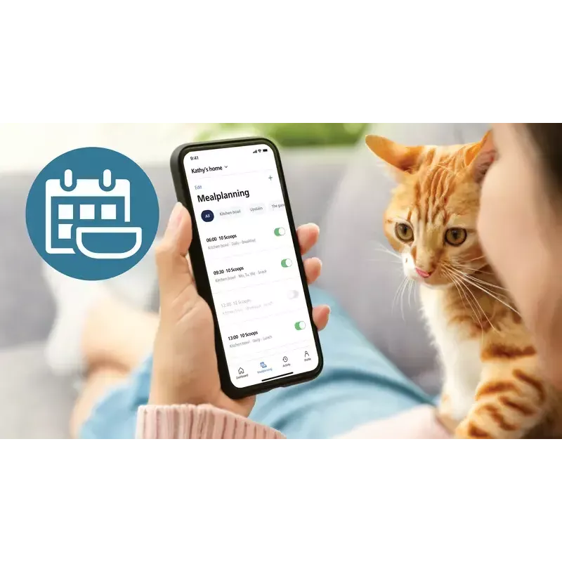 Automaatne lemmikloomasöötur Philips 5000 seeria PAW5320/02 kaameraga, 4,5 L toidu- ja veemahutavus, plastkorpus, siseruumides kasutamiseks