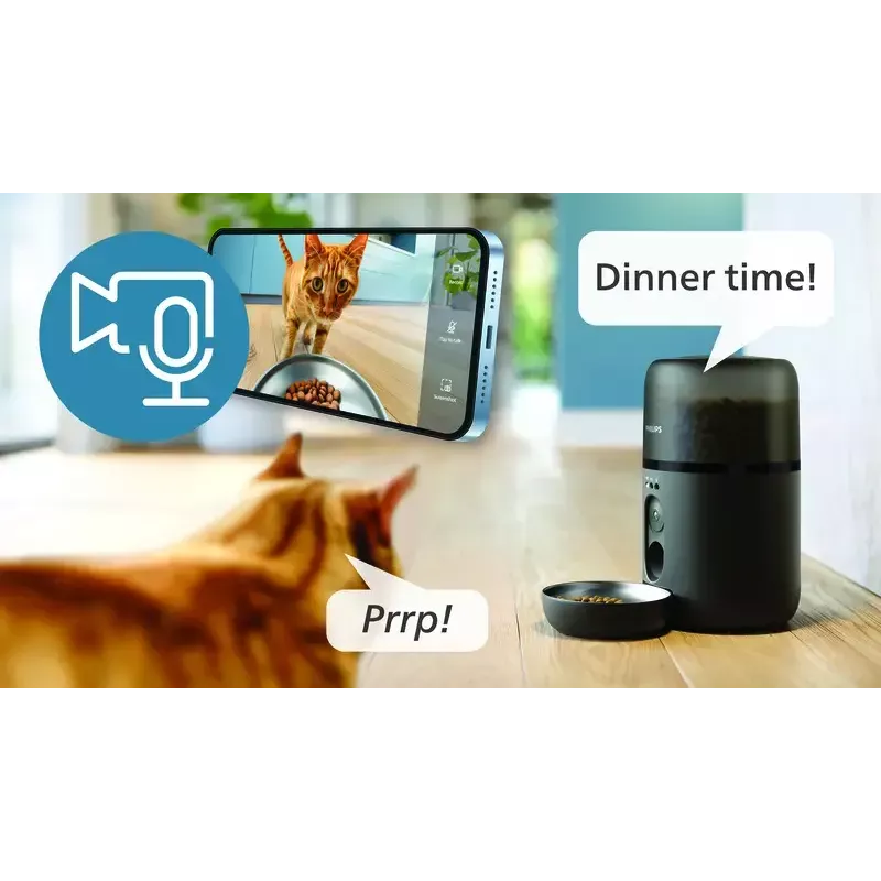 Automaatne lemmikloomasöötur Philips 5000 seeria PAW5320/02 kaameraga, 4,5 L toidu- ja veemahutavus, plastkorpus, siseruumides kasutamiseks